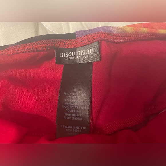 BISOU BISOU SZ-4 Multicolor Crisscross Strap Long Dress - Picture 5 of 8